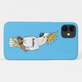 Afbeelding van de cartoon van zwavelige cockatoevo Case-Mate iPhone case (Achterkant (horizontaal))