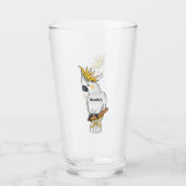 Afbeelding van de cartoon van zwavelige cockatoevo glas (Achterkant)