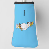 Afbeelding van de cartoon van zwavelige cockatoevo golfheadcover (Draai 90)
