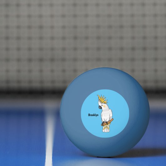 Afbeelding van de cartoon van zwavelige cockatoevo pingpongbal (Net)