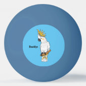 Afbeelding van de cartoon van zwavelige cockatoevo pingpongbal (Voorkant)
