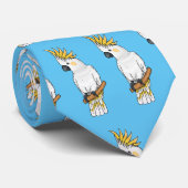 Afbeelding van de cartoon van zwavelige cockatoevo stropdas (Opgerold)