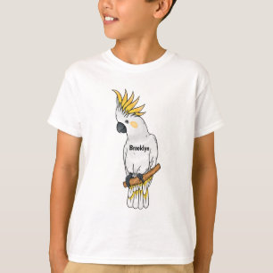 Afbeelding van de cartoon van zwavelige cockatoevo t-shirt