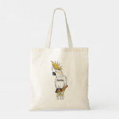 Afbeelding van de cartoon van zwavelige cockatoevo tote bag (Achterkant)