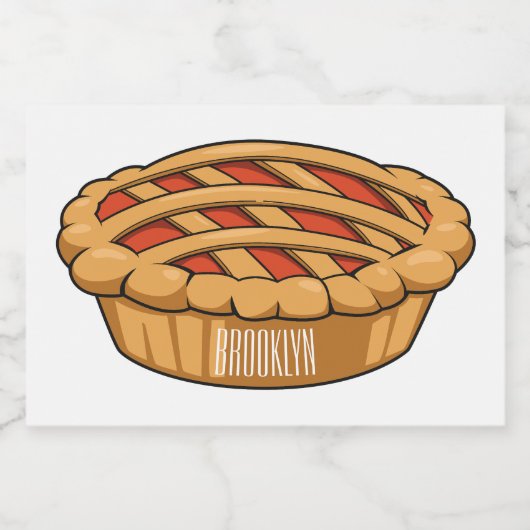 Afbeelding van de cartoon voedselcontainer etiket (Enkel label)