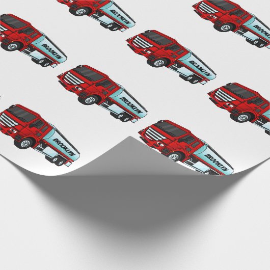 Afbeelding van de cartoon voor tankerbrandstof cadeaupapier (Hoek)