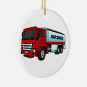 Afbeelding van de cartoon voor tankerbrandstof keramisch ornament (Rechts)