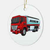 Afbeelding van de cartoon voor tankerbrandstof keramisch ornament (Links)