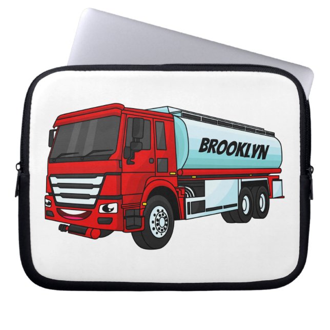 Afbeelding van de cartoon voor tankerbrandstof laptop sleeve (Voorkant)