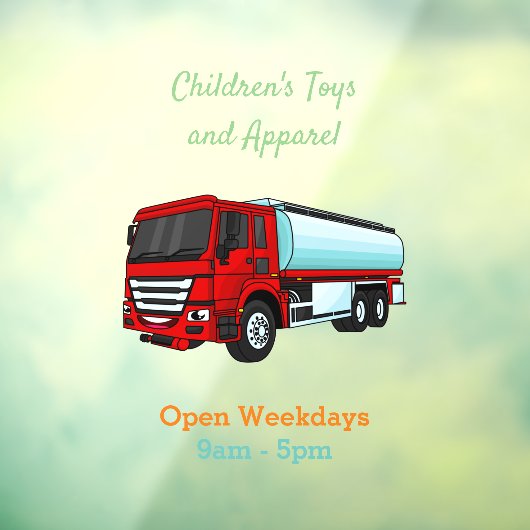 Afbeelding van de cartoon voor tankerbrandstof raamsticker (Vel 3)