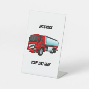 Afbeelding van de cartoon voor tankerbrandstof reclamebord met voetstuk