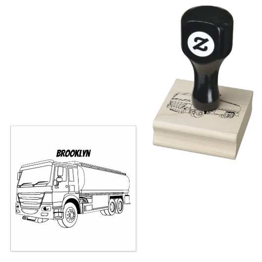 Afbeelding van de cartoon voor tankerbrandstof rubberstempel (Gestempeld)