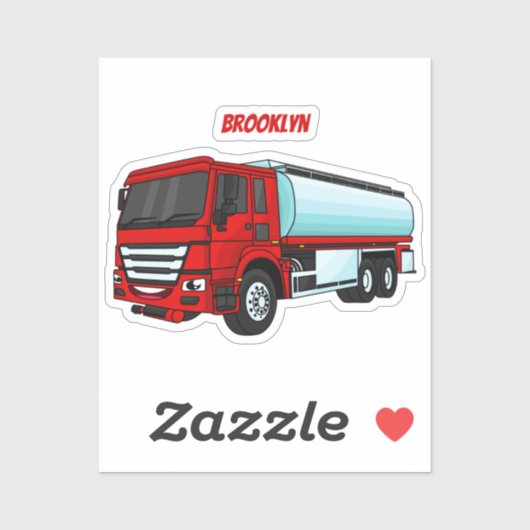 Afbeelding van de cartoon voor tankerbrandstof sticker (Vel)