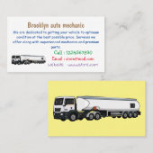 Afbeelding van de cartoon voor tankerbrandstof visitekaartje (Voorkant / Achterkant)