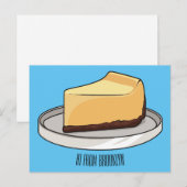 Afbeelding van de Cheesecake-cartoon Briefkaart (Voorkant / Achterkant)