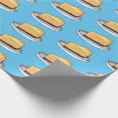 Afbeelding van de Cheesecake-cartoon Cadeaupapier (Hoek)