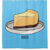 Afbeelding van de Cheesecake-cartoon Douchegordijn (Voorkant)