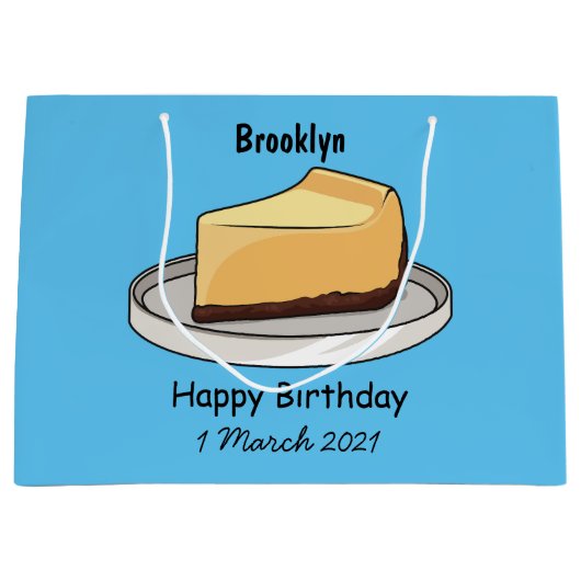 Afbeelding van de Cheesecake-cartoon Groot Cadeauzakje (Voorkant)