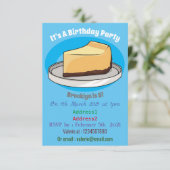 Afbeelding van de Cheesecake-cartoon Kaart (Staand voorkant)