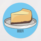 Afbeelding van de Cheesecake-cartoon Labels (Design 1)