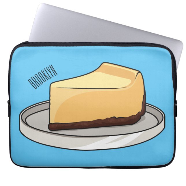 Afbeelding van de Cheesecake-cartoon Laptop Sleeve (Voorkant)