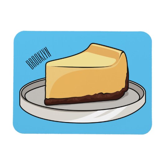 Afbeelding van de Cheesecake-cartoon Magneet (Horizontaal)