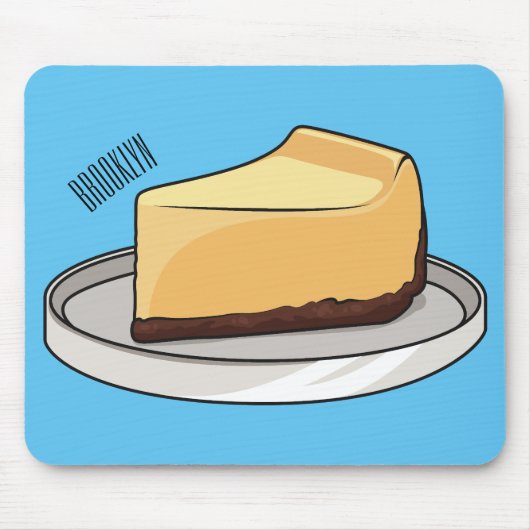 Afbeelding van de Cheesecake-cartoon Muismat (Voorkant)