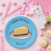 Afbeelding van de Cheesecake-cartoon Papieren Bordje (Feest)