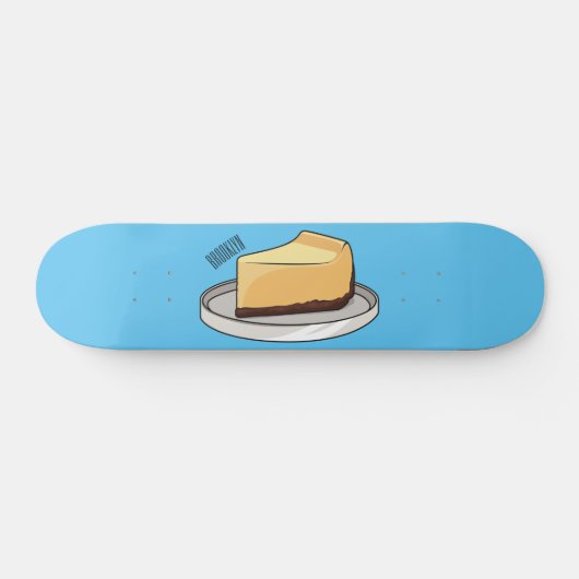 Afbeelding van de Cheesecake-cartoon Persoonlijk Skateboard (Horizontaal)