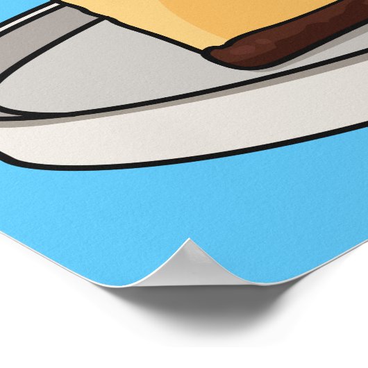 Afbeelding van de Cheesecake-cartoon Poster (Hoek)