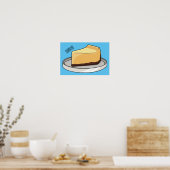 Afbeelding van de Cheesecake-cartoon Poster (Keuken)