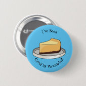 Afbeelding van de Cheesecake-cartoon Ronde Button 5,7 Cm (Voorkant /achterkant)