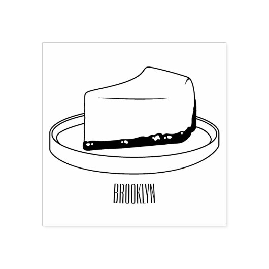 Afbeelding van de Cheesecake-cartoon Rubberstempel (Afrduk)