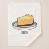 Afbeelding van de Cheesecake-cartoon Sherpa Deken (Voorkant)