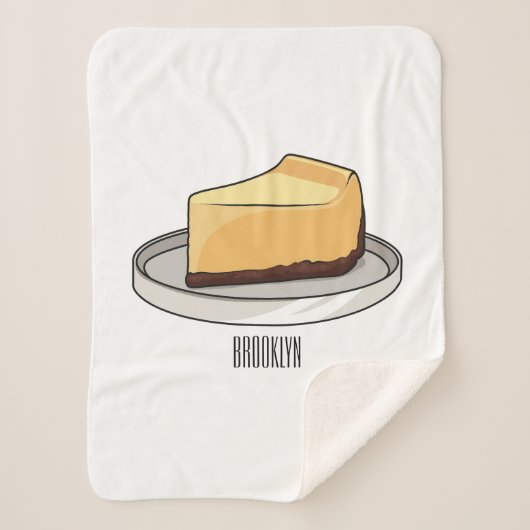 Afbeelding van de Cheesecake-cartoon Sherpa Deken (Voorkant)