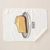 Afbeelding van de Cheesecake-cartoon Sherpa Deken (Voorkant (horizontaal))