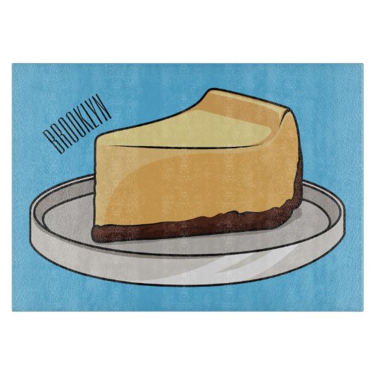 Afbeelding van de Cheesecake-cartoon Snijplank (Voorkant)