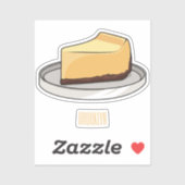 Afbeelding van de Cheesecake-cartoon Sticker (Vel)
