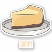 Afbeelding van de Cheesecake-cartoon Sticker (Voorkant)