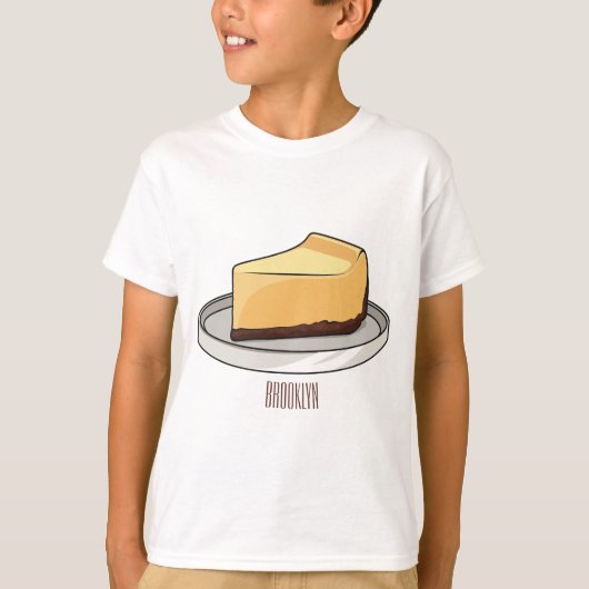 Afbeelding van de Cheesecake-cartoon T-shirt (Voorkant)