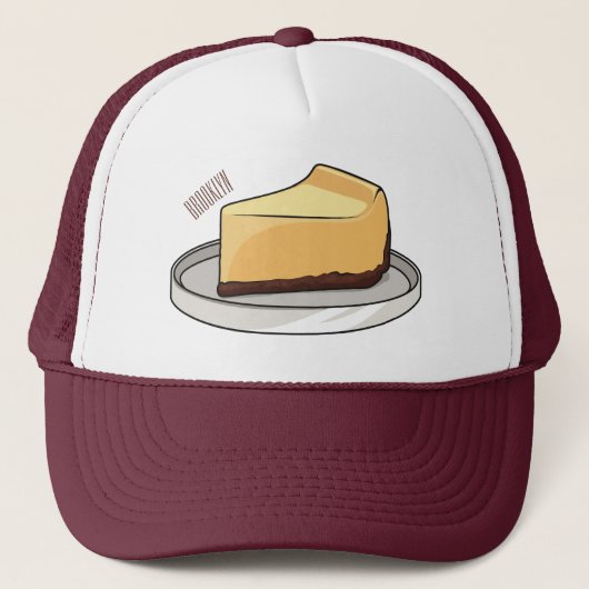 Afbeelding van de Cheesecake-cartoon Trucker Pet (Voorkant)