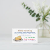 Afbeelding van de Cheesecake-cartoon Visitekaartje (Staand voorkant)