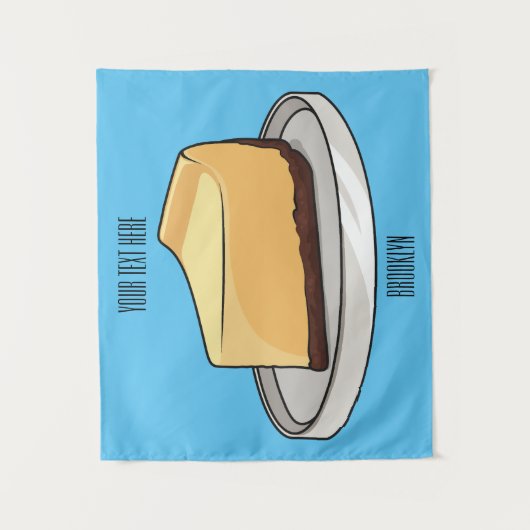 Afbeelding van de Cheesecake-cartoon Wandkleed (Voorkant)