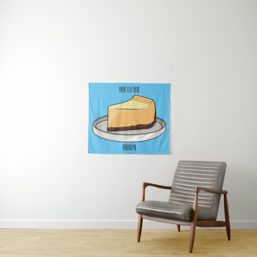 Afbeelding van de Cheesecake-cartoon Wandkleed (In Situ (horizontaal))