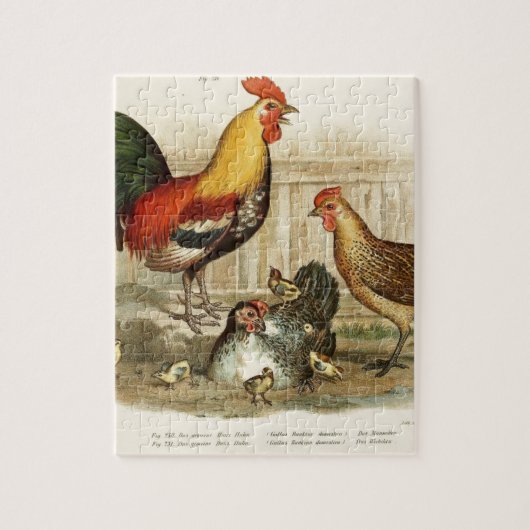 afbeelding van de Chicken-familie Legpuzzel (Verticaal)