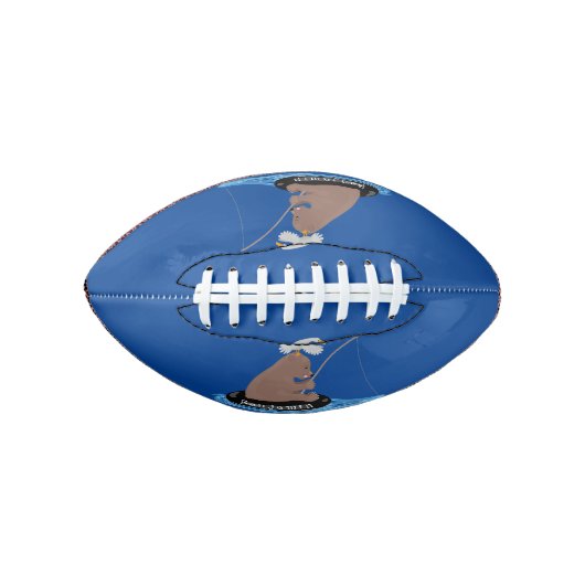 Afbeelding van de Cute beer cub Fishing cartoon American Football (Voorkant)