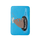 Afbeelding van de Cute beer cub Fishing cartoon Badmat (Voorkant Verticaal)