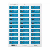 Afbeelding van de Cute beer cub Fishing cartoon Etiket (Full Sheet)