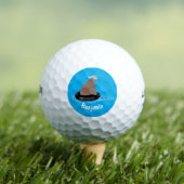 Afbeelding van de Cute beer cub Fishing cartoon Golfballen (Insitu Shirt)