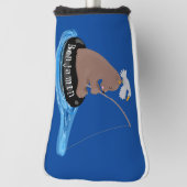 Afbeelding van de Cute beer cub Fishing cartoon Golfheadcover (Draai 90)